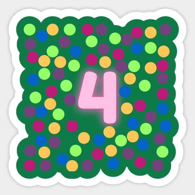 4 number Sticker by Special Everyday